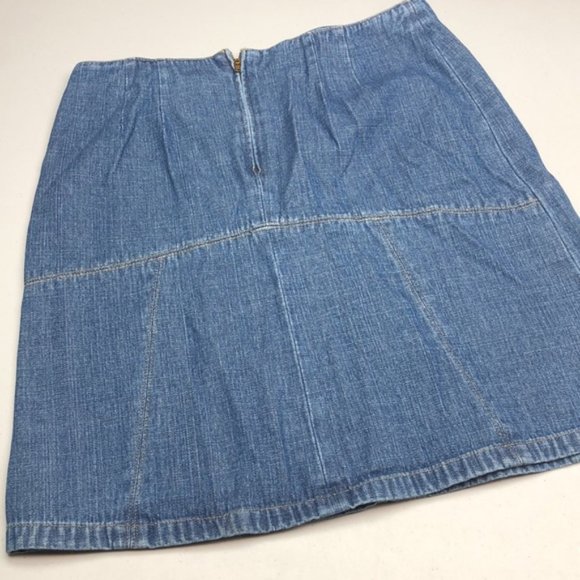 LIKE NEW LIZ CLAIBORNE DENIM KNEE LENGTH SKIRT SZ 12 🇺🇸 - Picture 3 of 6